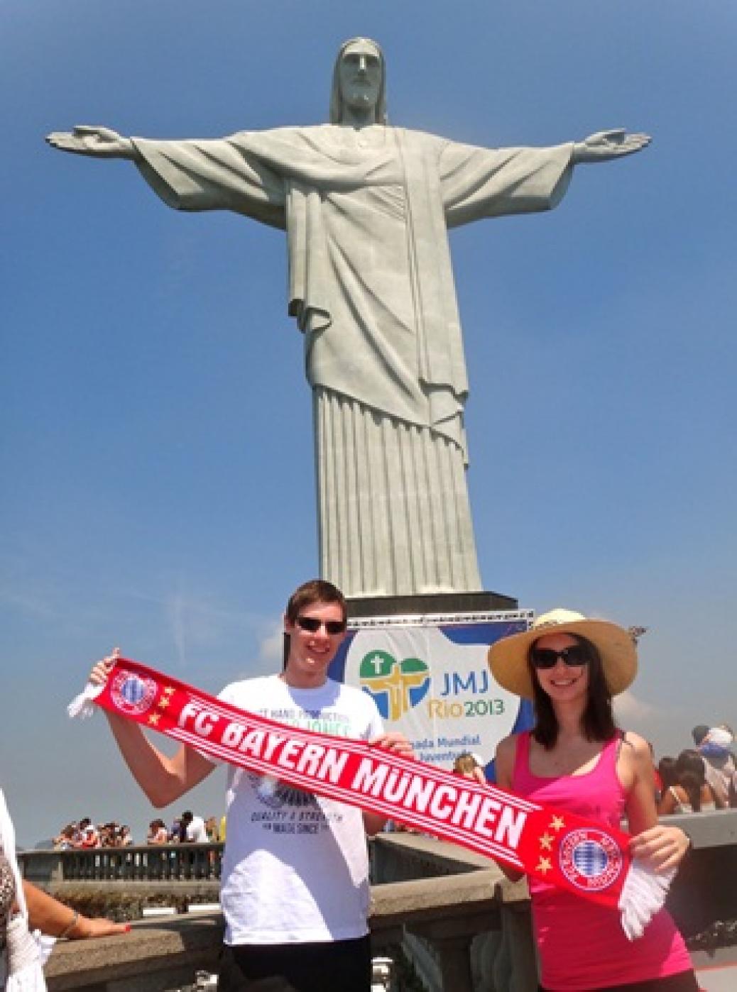 Fanclubmitglieder Julia und Philipp in Rio de Janeiro