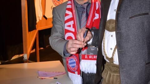 David Alaba bei Fanclub Besuch in Pocking