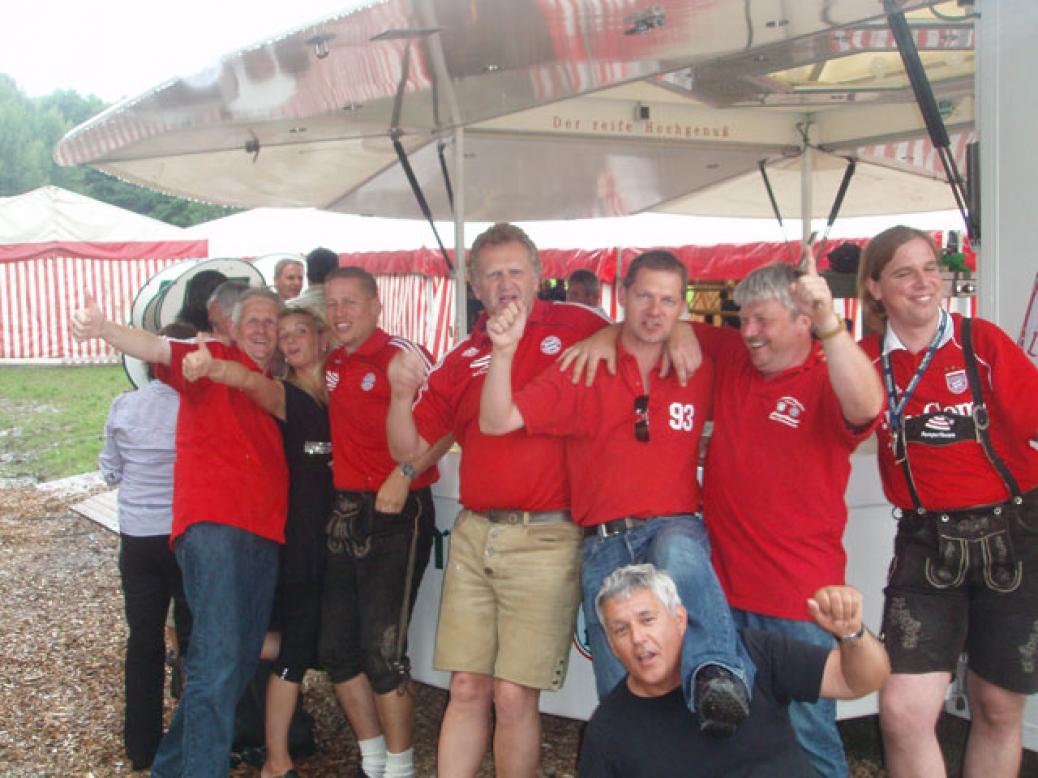 Zeltfest Natternbach, Besuch der Fanclubs “Seehaus” und “Pomperlbuam”