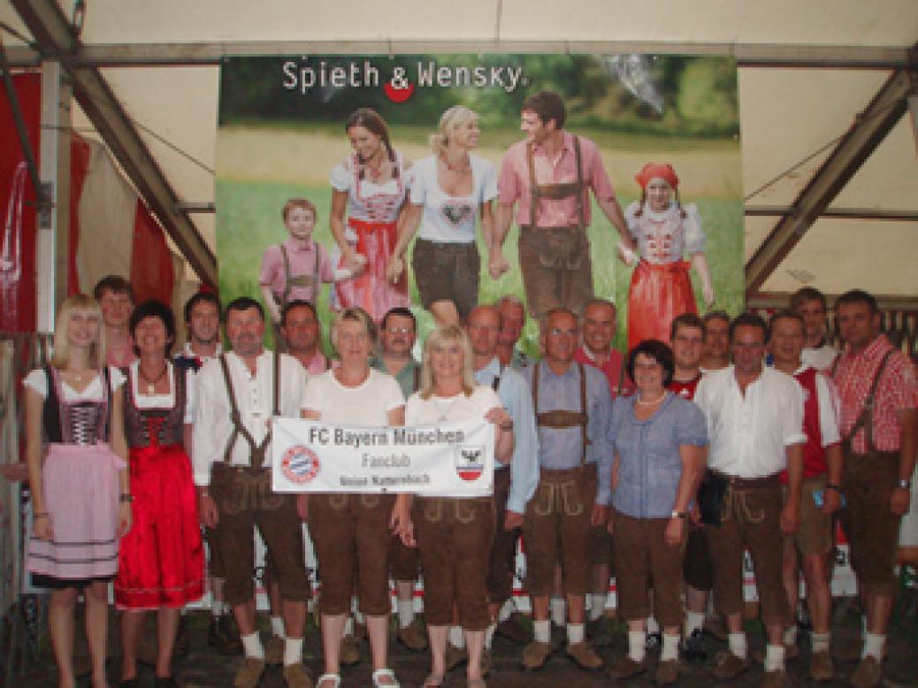 Zeltfest Natternbach, Besuch der Fanclubs “Seehaus” und “Pomperlbuam”