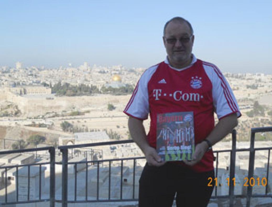 Gerald Stutz bei der Friedenslichtreise in Israel