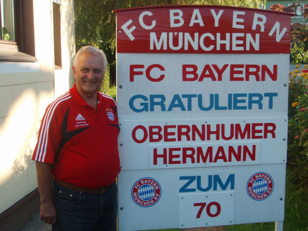 “70.Geburtstag” unseres Mitglieds Hermann Obernhumer