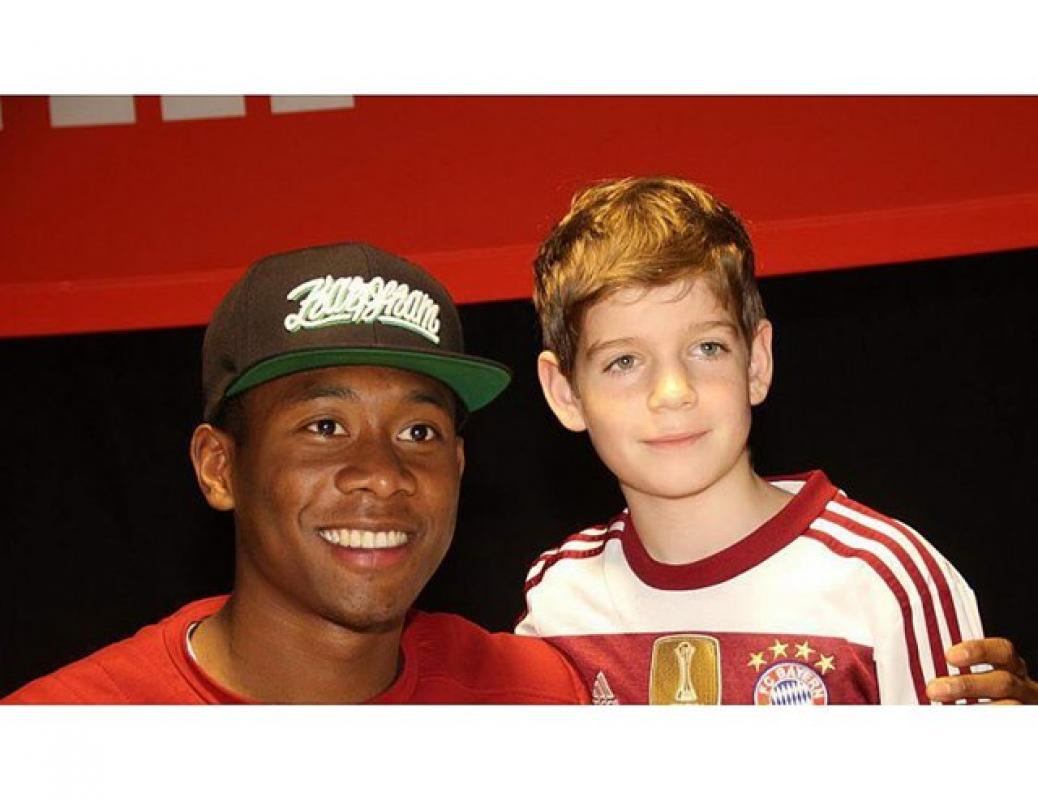 David Alaba bei den Pomperlbuam