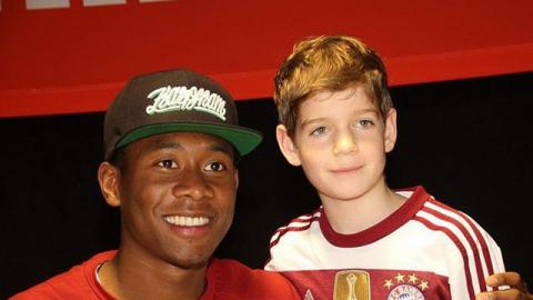 David Alaba bei den Pomperlbuam