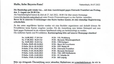 Fahrten Bundesliga Saison 2022/23