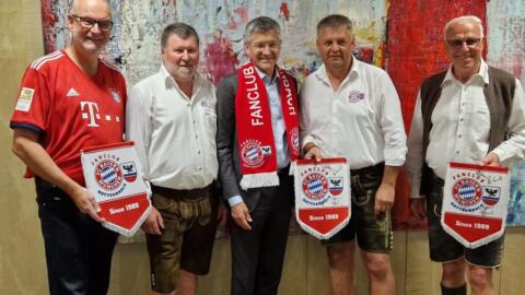 Herbert Hainer und Stefan Effenberg in Linz