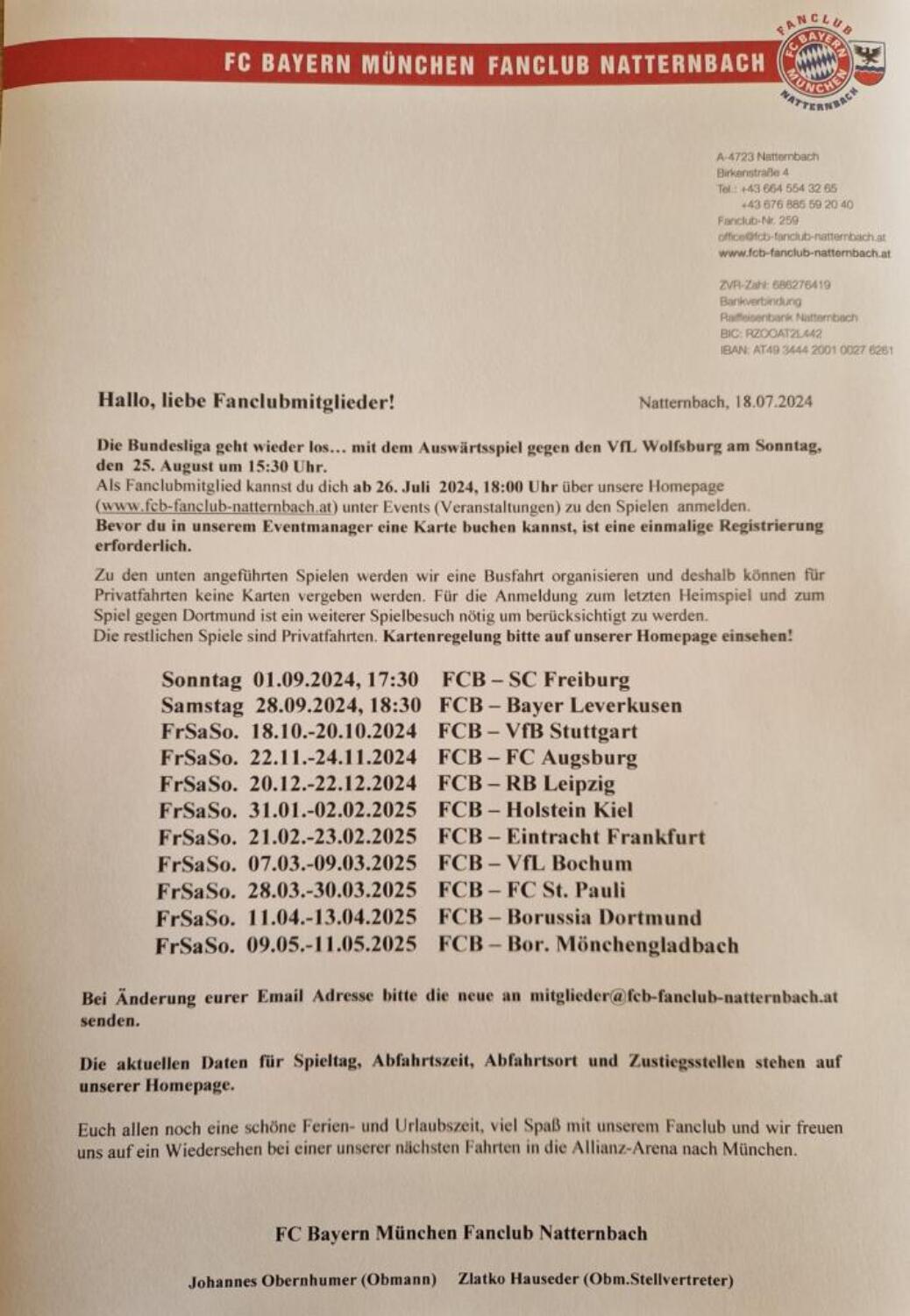 Busfahrten  2024/25