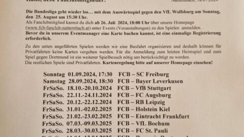 Busfahrten  2024/25
